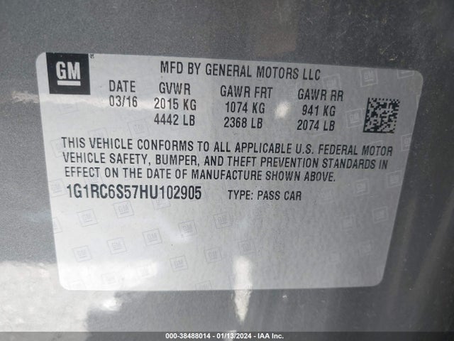 Chevrolet VOLT LT 2017 1G1RC6S57HU102905 Image 9