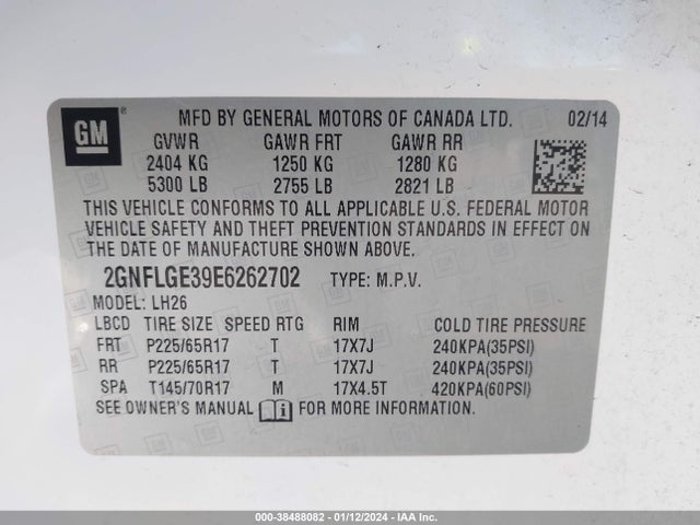 Chevrolet Equinox 2lt 2014 2GNFLGE39E6262702 Image 9