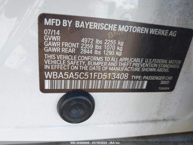 WBA5A5C51FD513408 BMW 528I