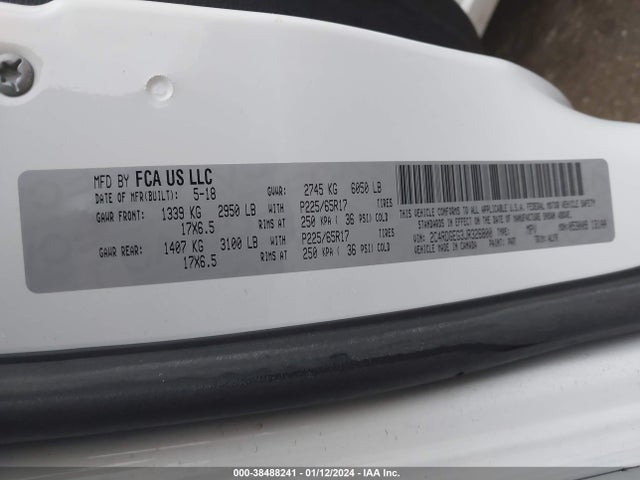 Dodge Grand Caravan Gt 2018 2C4RDGEG3JR326800 Image 9