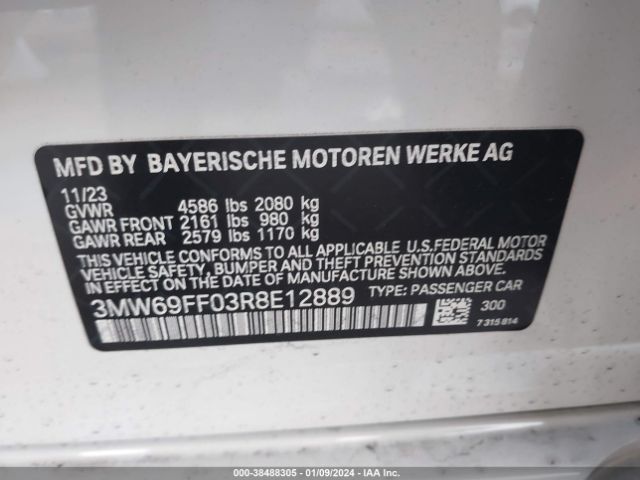 3MW69FF03R8E12889 BMW 3 Series 330i