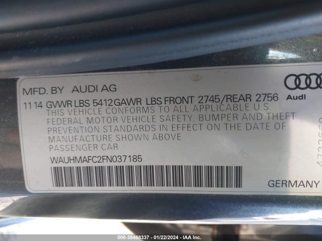 Audi A6 3.0 Tdi Premium Plus 2015 WAUHMAFC2FN037185 Image 9
