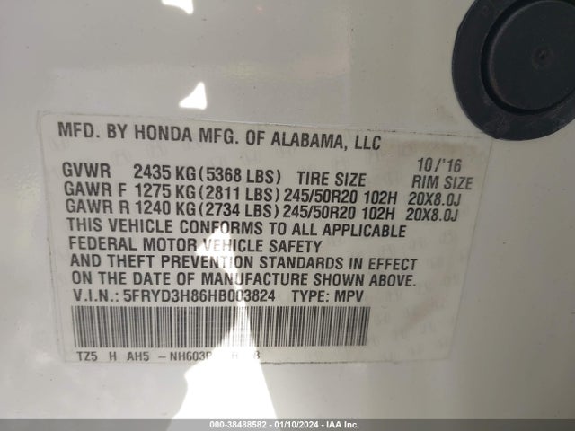 Acura Mdx Advance Package 2017 5FRYD3H86HB003824 Image 9