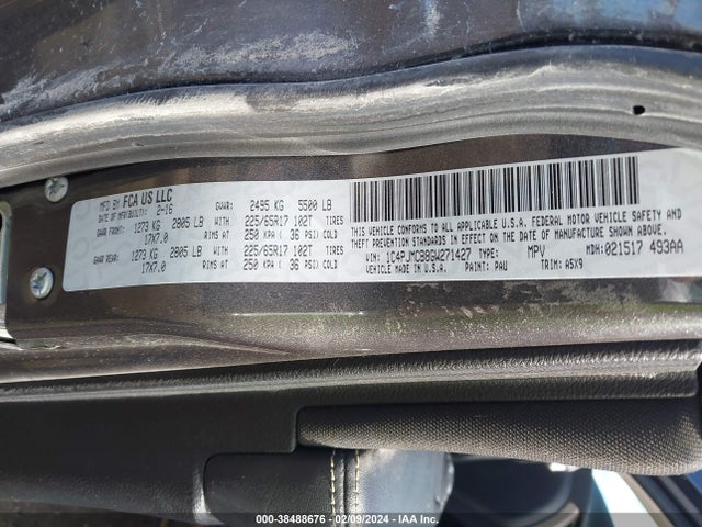 Jeep Cherokee Latitude 2016 1C4PJMCB8GW271427 Image 9