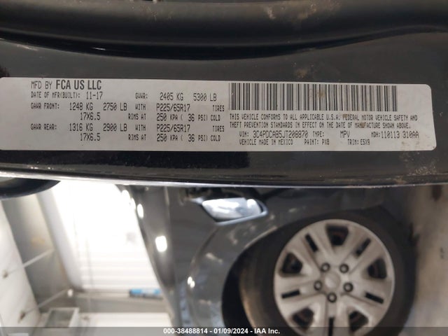 2018 DODGE JOURNEY SE VIN: 3C4PDCAB5JT208870