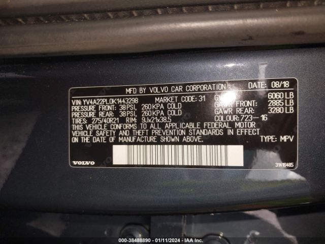 2019 VOLVO XC90 YV4A22PL0K1443298 Photo 8
