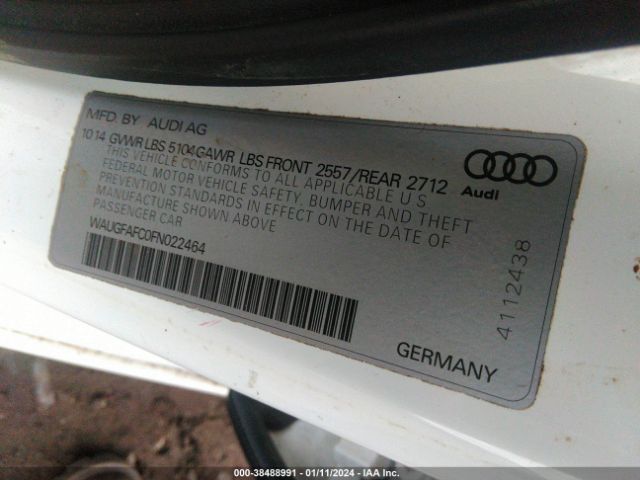 WAUGFAFC0FN022464 Audi A6 2.0t Premium