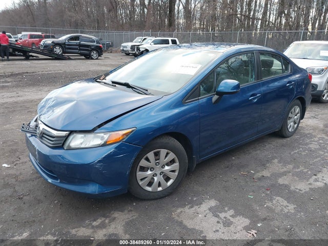 2012 HONDA CIVIC LX VIN: 19XFB2F58CE334582