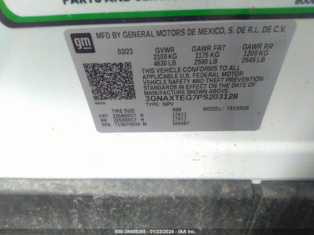 Chevrolet Equinox Awd 2fl 2023 3GNAXTEG7PS203128 Image 9