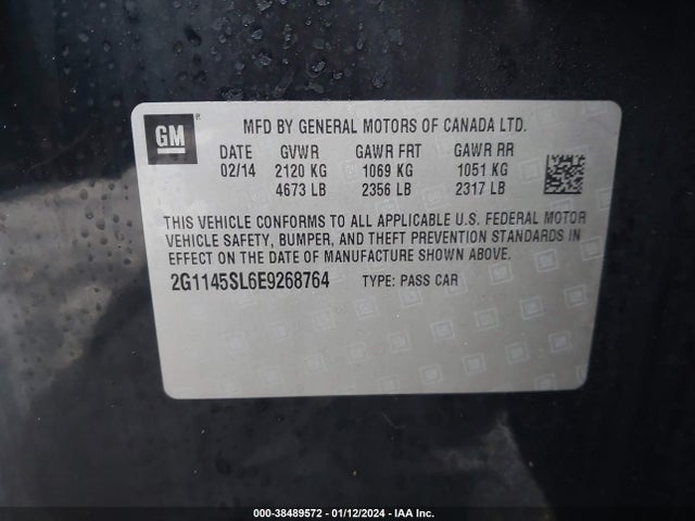 Chevrolet Impala 1lz 2014 2G1145SL6E9268764 Image 9