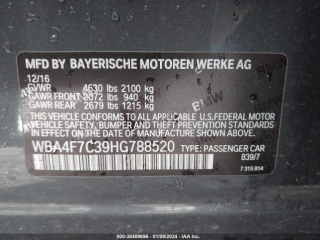 WBA4F7C39HG788520 BMW 430i Gran Coupe