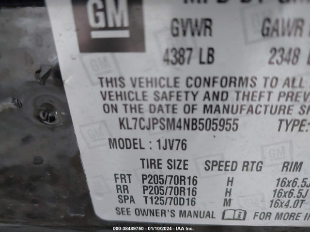 Chevrolet Trax Awd Lt 2022 KL7CJPSM4NB505955 Image 9