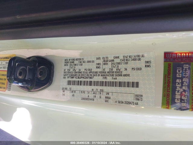 Ford F-150 Xl 2023 1FTMF1CB2PKD97907 Image 9