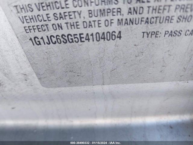 Chevrolet Sonic Lt Auto 2014 1G1JC6SG5E4104064 Image 9