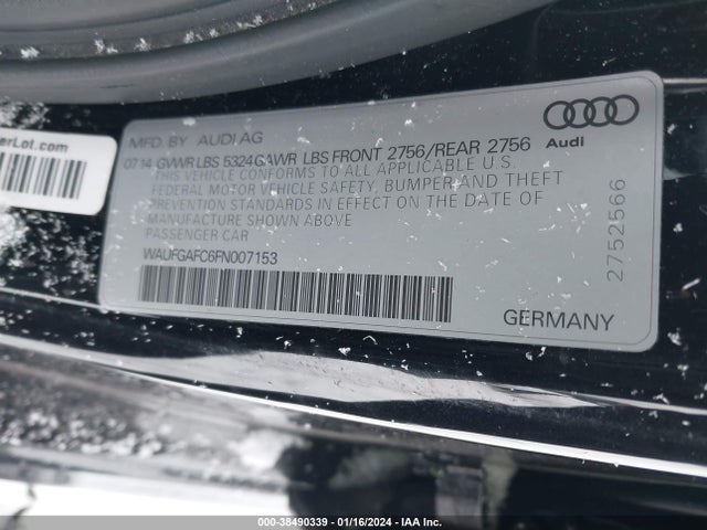 WAUFGAFC6FN007153 Audi A6 3.0t Premium Plus