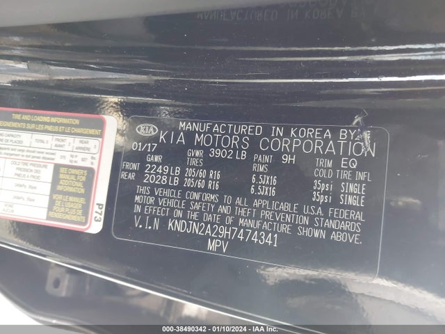 KIA Soul 2017 KNDJN2A29H7474341 Image 9