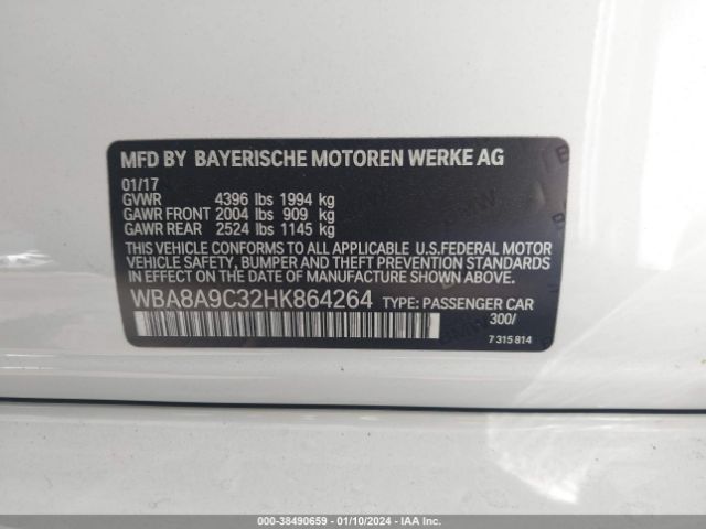 WBA8A9C32HK864264 BMW 320i