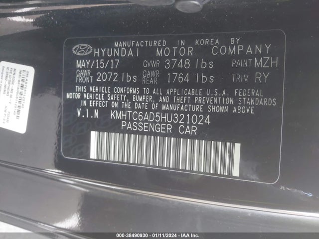 Hyundai Veloster Value Edition 2017 KMHTC6AD5HU321024 Image 9