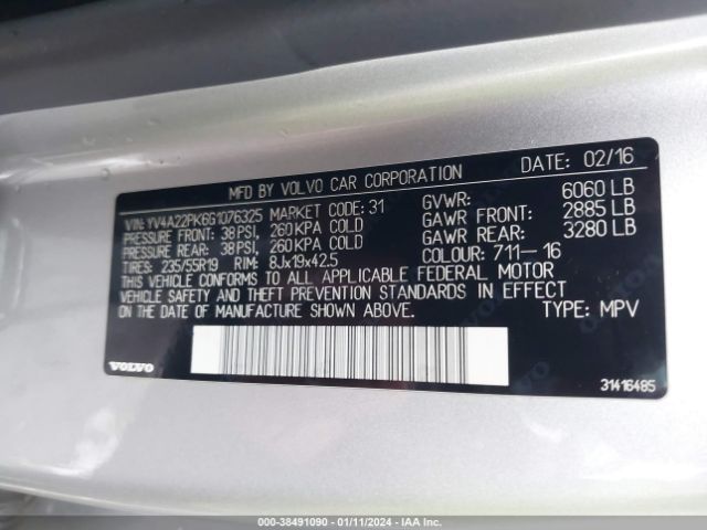 YV4A22PK6G1076325 Volvo Xc90 T6 Momentum