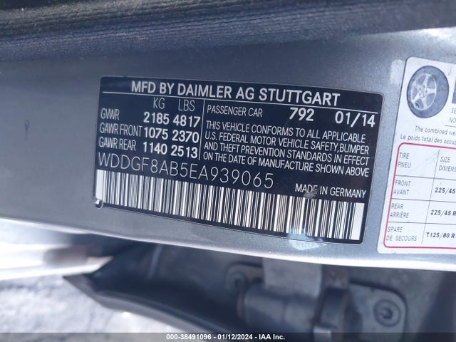 2014 MERCEDES-BENZ C 300 LUXURY 4MATIC/SPORT 4MATIC VIN: WDDGF8AB5EA939065