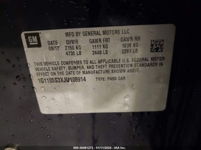 1G1105S3XJU108914 Chevrolet IMPALA 1LT