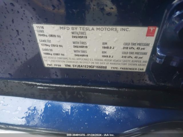 5YJSA1E29GF166888 Tesla MODEL S