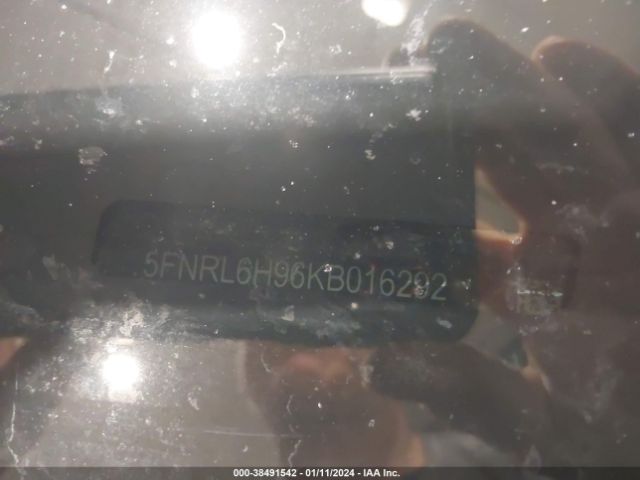 5FNRL6H96KB016292 Honda Odyssey Elite