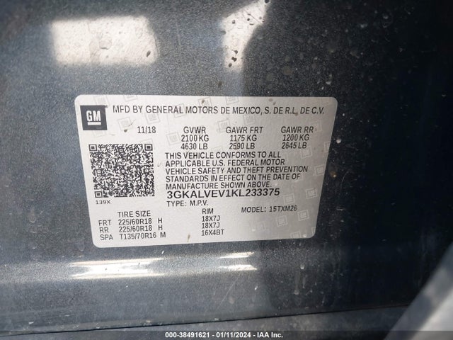 GMC Terrain Slt 2019 3GKALVEV1KL233375 Image 9