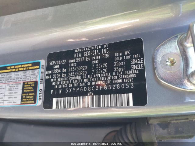 5XYP6DGC3PG328053 KIA Telluride S