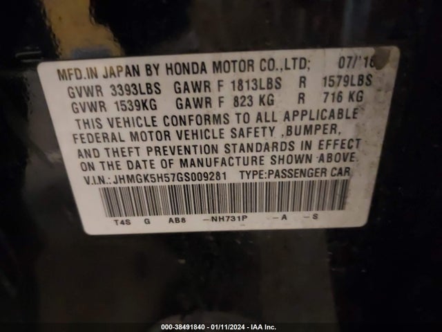 Honda FIT LX 2016 JHMGK5H57GS009281 Image 9