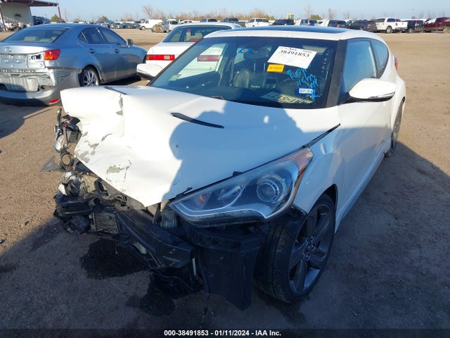 Hyundai Veloster Turbo W/black 2014 KMHTC6AE7EU210608 Image 2