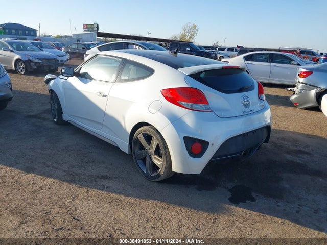 Hyundai Veloster Turbo W/black 2014 KMHTC6AE7EU210608 Image 3