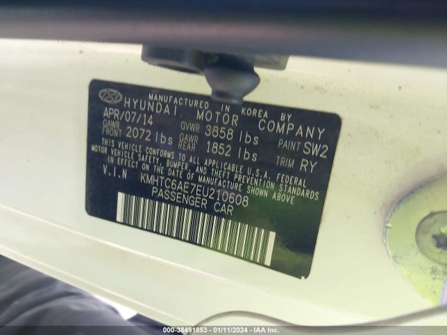 Hyundai Veloster Turbo W/black 2014 KMHTC6AE7EU210608 Image 9