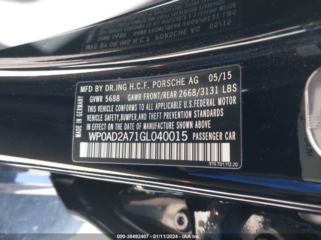 2016 PORSCHE PANAMERA E-HYBRID WP0AD2A71GL040015 Photo 8