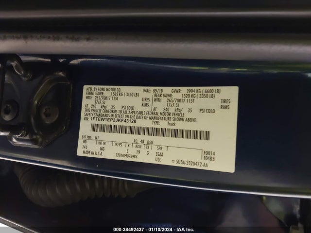 Ford F-150 Xlt 2018 1FTEW1EP2JKF43128 Image 9