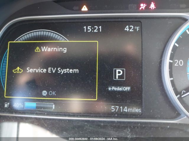 1N4AZ1BV9PC555777 Nissan Leaf S 40 Kwh