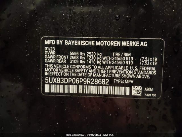5UX83DP06P9R28682 BMW X3 M40i
