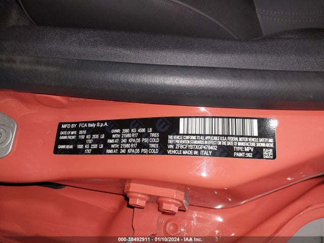 Fiat 500x Easy 2016 ZFBCFYBTXGP478402 Image 9