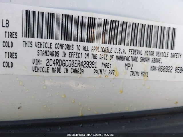 Dodge Grand Caravan Sxt 2014 2C4RDGCG0ER429391 Image 9