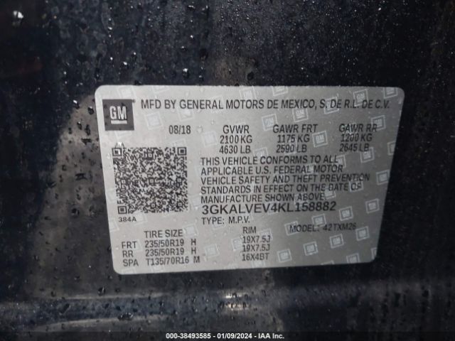 3GKALVEV4KL158882 GMC Terrain Slt