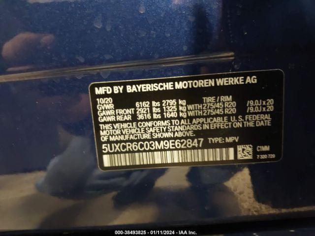 5UXCR6C03M9E62847 BMW X5 Xdrive40i