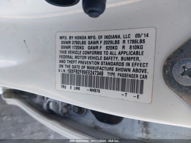 19XFB2F89EE247349 Honda CIVIC EX