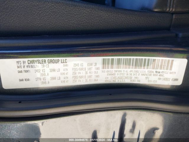 1C4RDJAG6EC345150 Dodge Durango Sxt