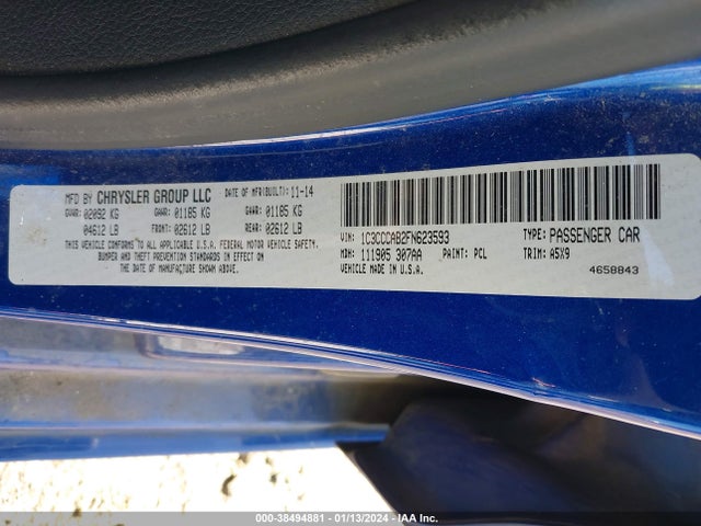 Chrysler 200 Limited 2015 1C3CCCAB2FN623593 Image 9