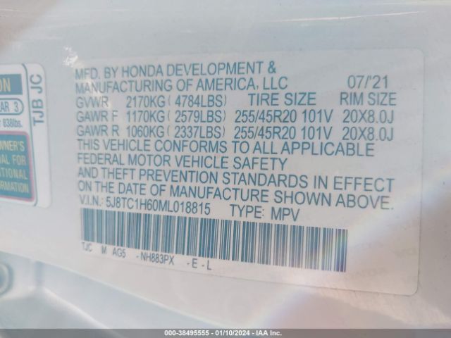 5J8TC1H60ML018815 Acura Rdx A-spec Package