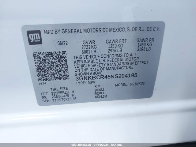 Chevrolet Blazer Fwd 2lt 2022 3GNKBCR45NS204195 Image 9