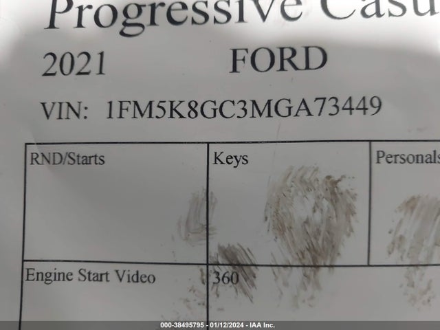 Ford Explorer St 2021 1FM5K8GC3MGA73449 Image 9