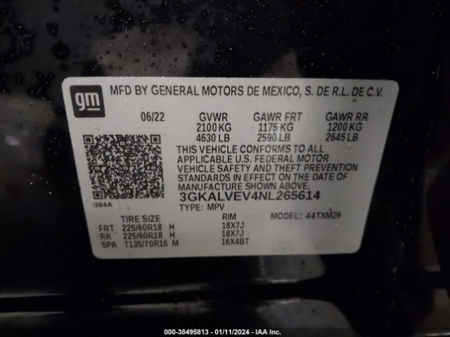 3GKALVEV4NL265614 GMC Terrain Awd Slt