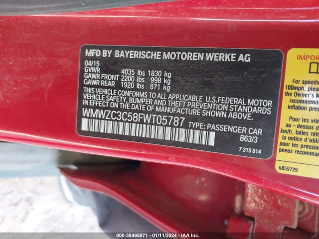 2015 MINI COUNTRYMAN WMWZC3C58FWT05787 Photo 8