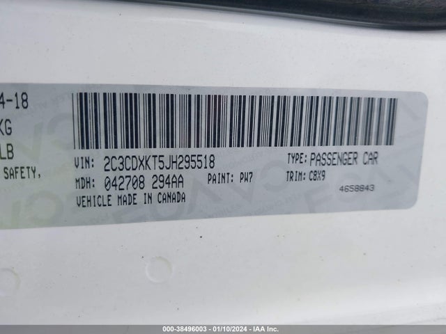Dodge Charger Police Awd 2018 2C3CDXKT5JH295518 Image 9
